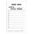 4"x7" Horse Show Judge's Score Card